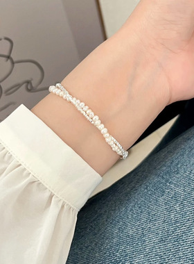 简约高级感珍珠手链女双层气质