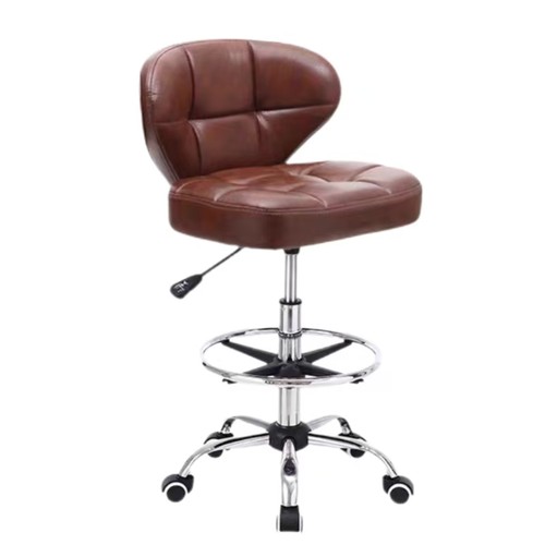 靠背椅子滑轮椅电脑椅升降工作椅小空间柜台前台椅书桌可移动椅子