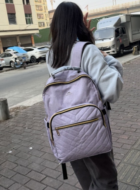 年度回馈大特价高品质好质量外贸纯原单书包背包双肩包美美哒紫色