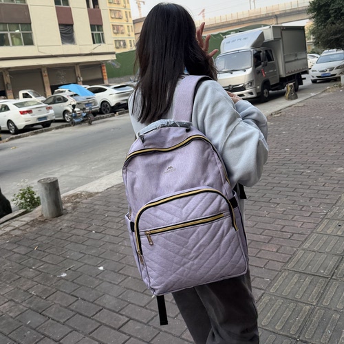 年度回馈大特价高品质好质量外贸纯原单书包背包双肩包美美哒紫色