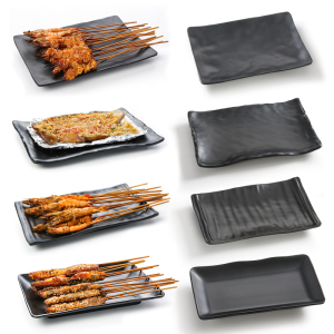 密胺餐具火锅餐盘烧烤店专用盘子商用塑料碟长方形菜盘凉菜烤肉盘