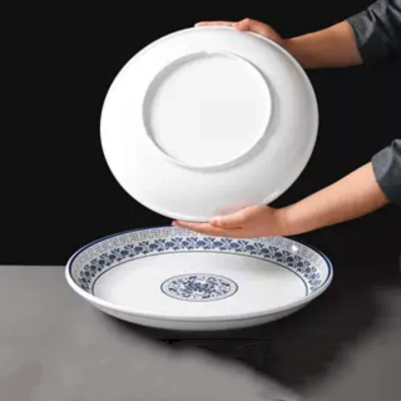 炒菜盘密胺圆形商用盘子