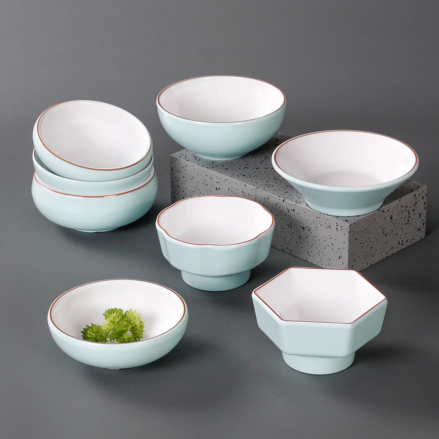 密胺餐具小碗商用酒店餐厅瓷米饭碗汤碗饭店火锅专用蘸料调料碗