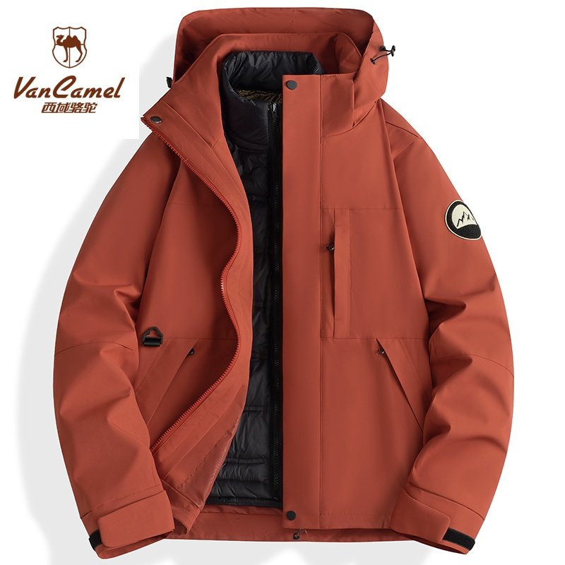 西域骆驼男女羽绒内胆冲锋衣