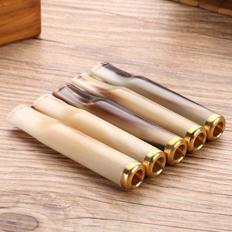 亿辉牛角过滤烟嘴循环型滤芯器可清洗9mm活性炭换芯香菸过滤嘴