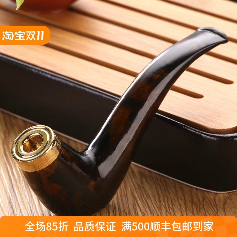 亿辉海柳粉烟嘴循环型2.0拉杆过滤可清洗超短迷你烟斗粗中细三用