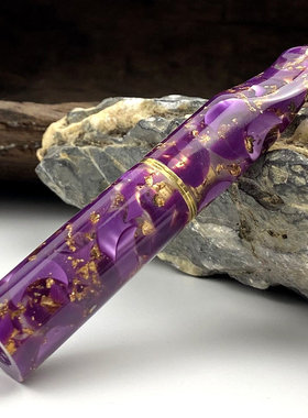 亿辉紫色树脂烟嘴9mm活性炭烁石软木过滤芯使用粗中细一体三用男