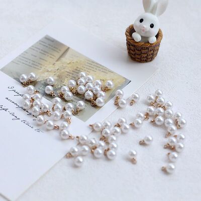 珍珠衬衫开毛衣百搭韩版纽扣DIY旗袍圆形礼品新款复古夏季花边