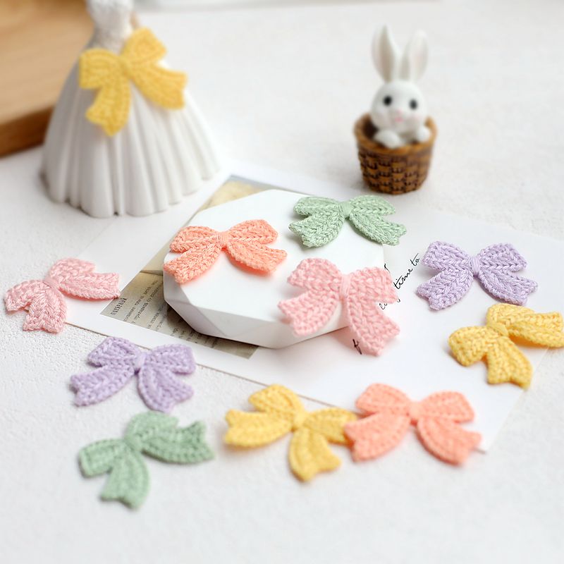 diy棉线蝴蝶马卡龙色贴布贴