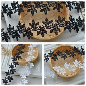 夏季新款外单蕾丝水溶花边 DIY头饰连衣裙项链【4cm】2.8元1米