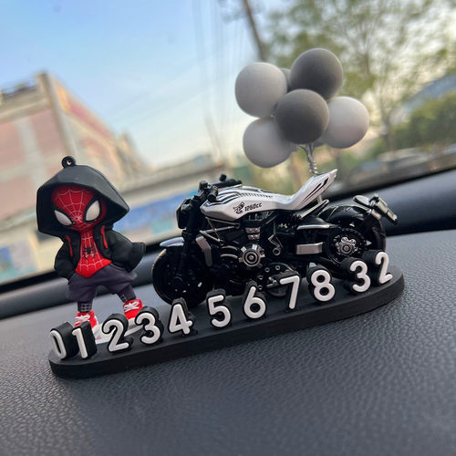 蜘蛛侠挪车电话牌立体数字