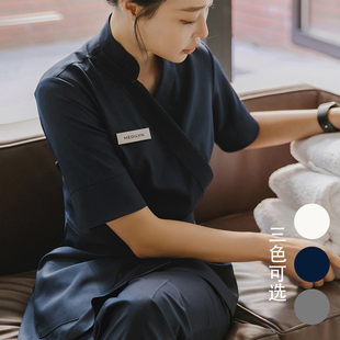 芳名美容师工作服女养生馆SPA足浴技师服美容院高端气质套装 新款