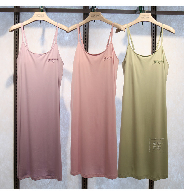 意大莱睡衣女士吊带裙夏季薄款2025新款纯棉莫代尔单件家居服5363