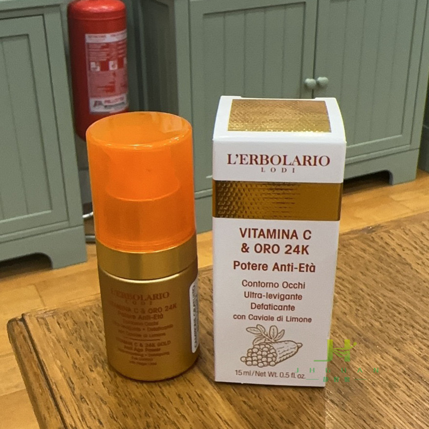 意大利 蕾莉欧lerbolario 黄金逆龄眼霜 15ml 24K维C修复抗老
