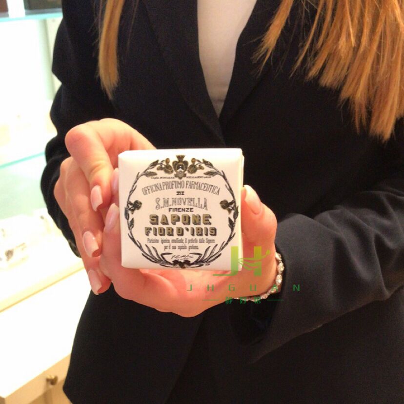 意大利santa maria novella 鸢尾花洁面皂100g 混油性送皂盒