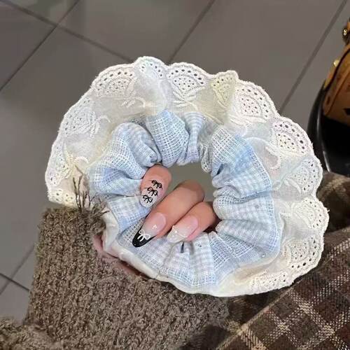 法式复古大肠发圈女高级感百搭发绳森系夏日发饰
