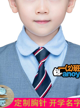 定制胸针原创设计布开学名字胸针