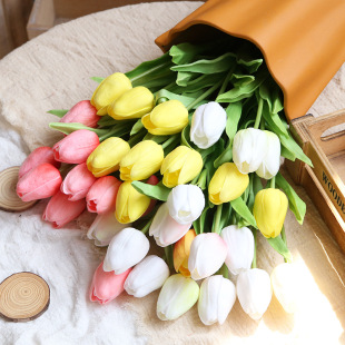 郁金香仿真花拍照假花跳舞兰婚庆花艺花材马蹄莲婚庆桌花手捧花束