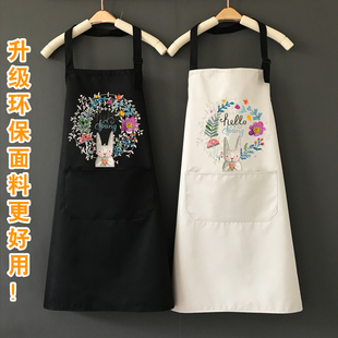 可爱日系家用厨房防水工作女围裙时尚 透气logo印字 防油定制薄款