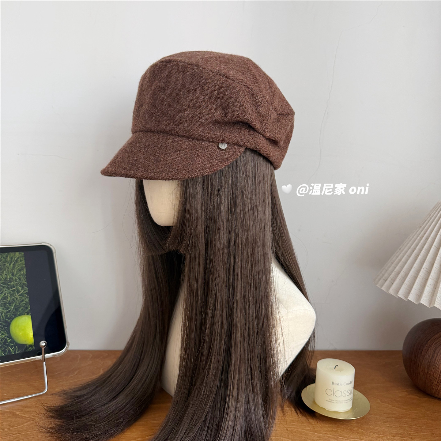 复古时光机~小标褶皱设计感平顶羊毛报童帽女冬显脸小鸭舌马术帽,服饰配件/皮带/帽子/围巾,帽子,淘宝优惠券,粉丝福利购,淘宝优惠卷