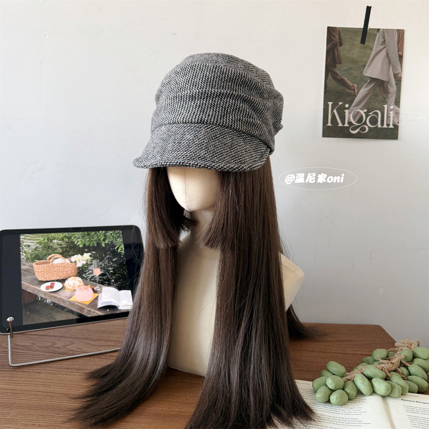 出口~日系羊毛褶皱复古马术帽女秋冬气质百搭显脸小鸭舌贝雷帽子