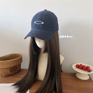 闭眼入 复古加深大头围极简棒球帽女春夏情侣百搭弯檐鸭舌帽 美式