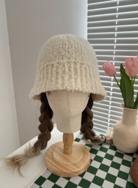 素颜好搭配毛线渔夫帽女秋冬韩版百搭显脸小网红保暖针织水桶帽子