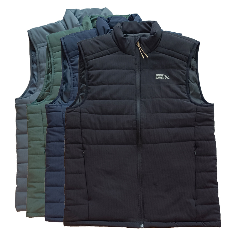 外贸新款男士秋冬季背心坎肩外套保暖休闲运动绗棉马夹