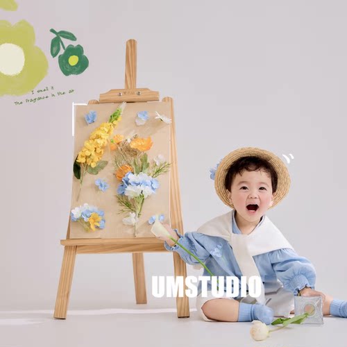 春天儿童写真拍照道具小画架画板