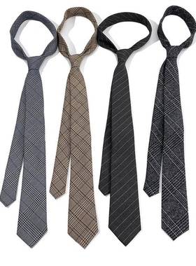 HOW 韩版 休闲 时尚 复古 格子 男女 酷炫 韩版 经典 领带