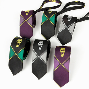 领带男女日版JOJO吉良吉影的奇妙冒险二次元动漫骷髅头图周边手办