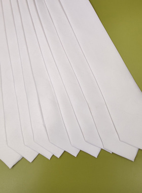 白色8cm领带 儿童节父情节绘画涤纶有光色丁男士白胚领带