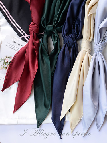 三角巾纯色基础款水手服jk日系制服领结女校供感领巾手打结学院风