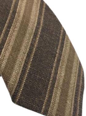 咖色亚麻棉质黄色暗红黑色哑光复古休闲英伦日系7厘米小众领带