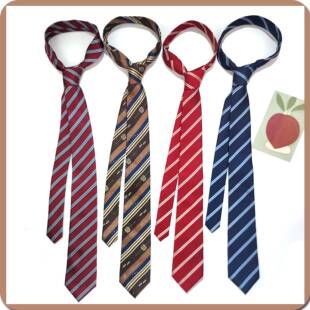 H牌条纹jk领结 DK棕咖领带学院英伦风斜纹蝴蝶结领花徽章赤金绀色