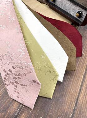 意式复古男士棉暗纹花领带8CM 西装酒红粉色白色黑色咖啡结婚配饰