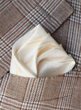 复古经典黑色白色暗红三色西装口袋巾 简约条纹提花设计方巾手帕