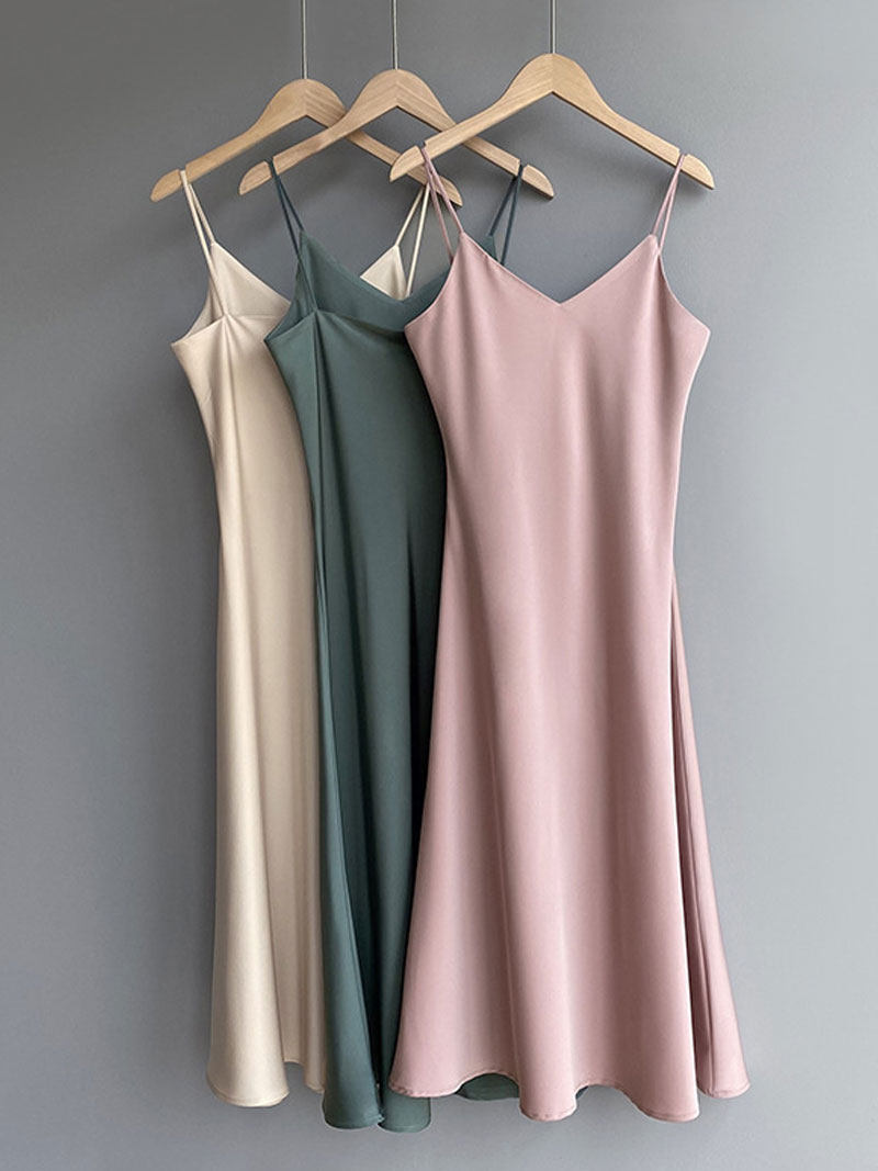 法式掉吊裙子女夏吊带裙遮副乳醋酸缎面西装内搭连衣裙高端高级感,女装/女士精品,连衣裙,淘宝优惠券,粉丝福利购,淘宝优惠卷