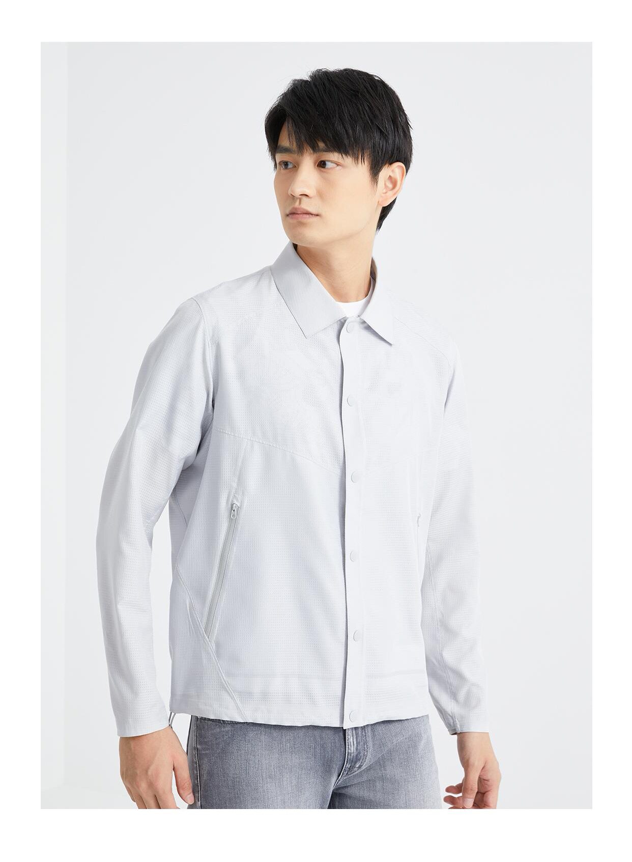 24XKF0171Y 利家空调服男士翻领印花2025夏季夹克皮肤衣外套图片