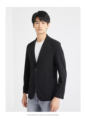 利家春季薄款商务时尚单西服男士透气空调服防晒服24XKF312SA