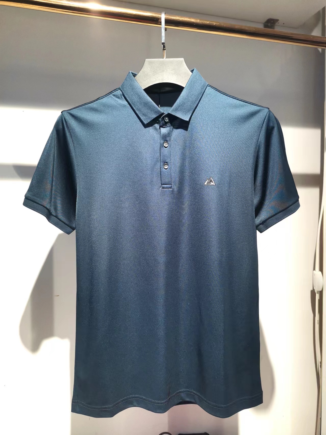 利家休闲百搭商务青年弹力桑蚕丝舒适短袖T恤POLO衫G2XTX1522Y