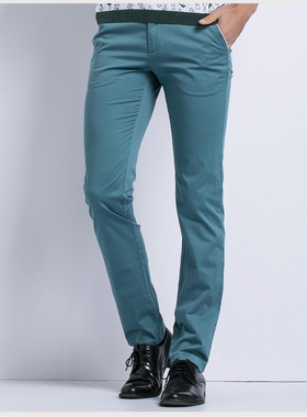 5XXK00703利新款夏款修身时尚休闲商务裤男式长裤青年绅士棉微弹