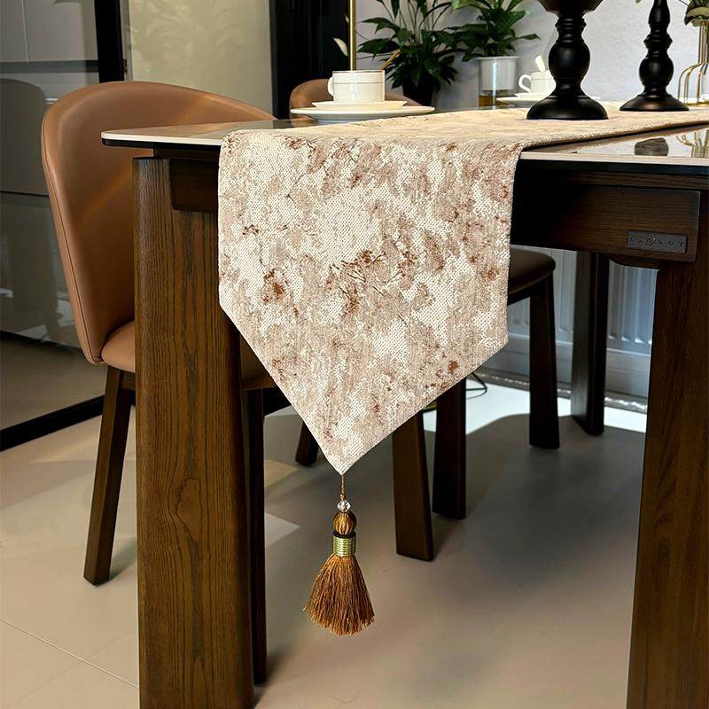 家居美学轻奢风现代简约高级感桌旗法式奶油风茶几电视柜盖布床旗,居家布艺,桌旗,淘宝优惠券,粉丝福利购,淘宝优惠卷