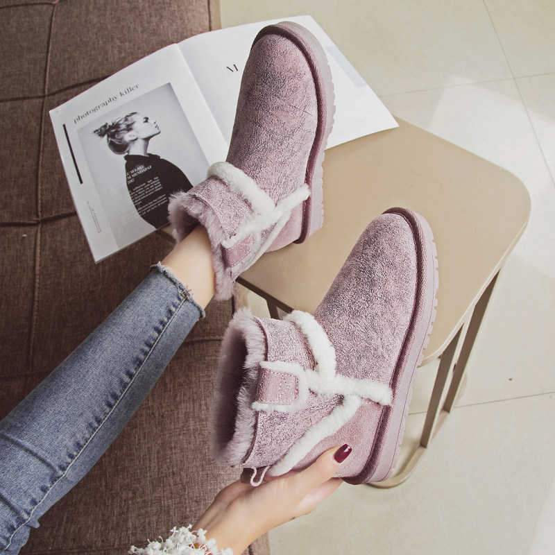 Snow boots Fur integrated 2020 new pattern winter Short tube Cotton-padded shoes A pedal non-slip fashion thickeningin the Women's Shoes, Boots, Fashion snow boots category - from Buy2taobao.com to provide professional Taobao agent buy service