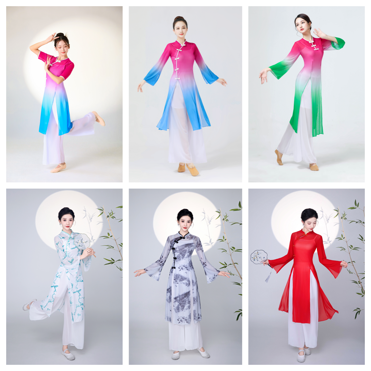 大红色新款小立领中国风广场舞服