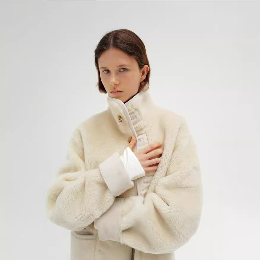 monoha韩代2024新款两面穿秋冬羊羔毛皮毛一体大衣高级