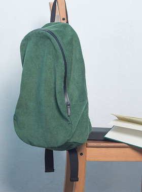 UPGRANULE原创背包学生通勤简约文艺帆布包小众灯芯绒休闲双肩包