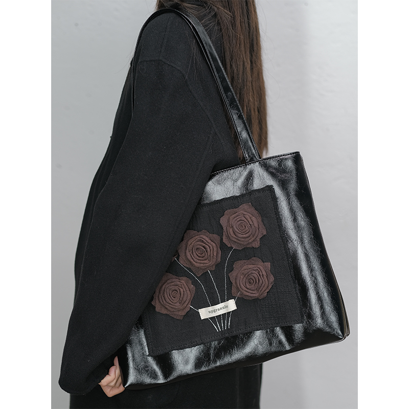 Upgranule 野玫瑰横款 小众设计师单肩包文艺通勤托特包
