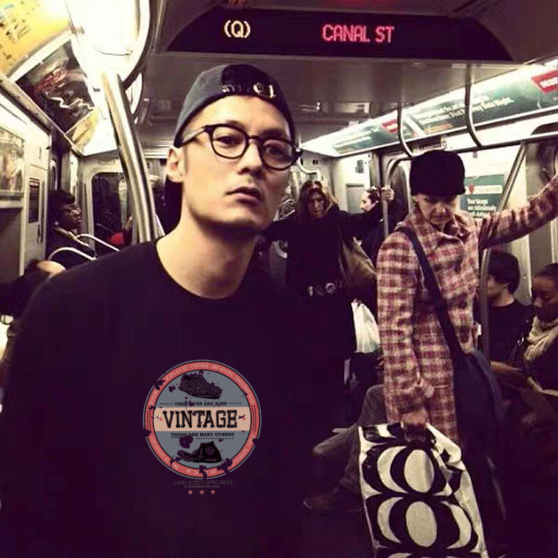 余文乐港风潮流ins卫衣男潮秋冬薄款男士简约休闲宽松加绒外套衫