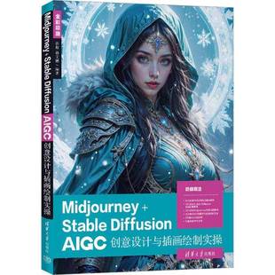 Midjourney 汤超清华大学出版 Stable AIGC创意设计与插画绘制实操9787302683698 社计算机与网络书籍 Diffusion RT正版
